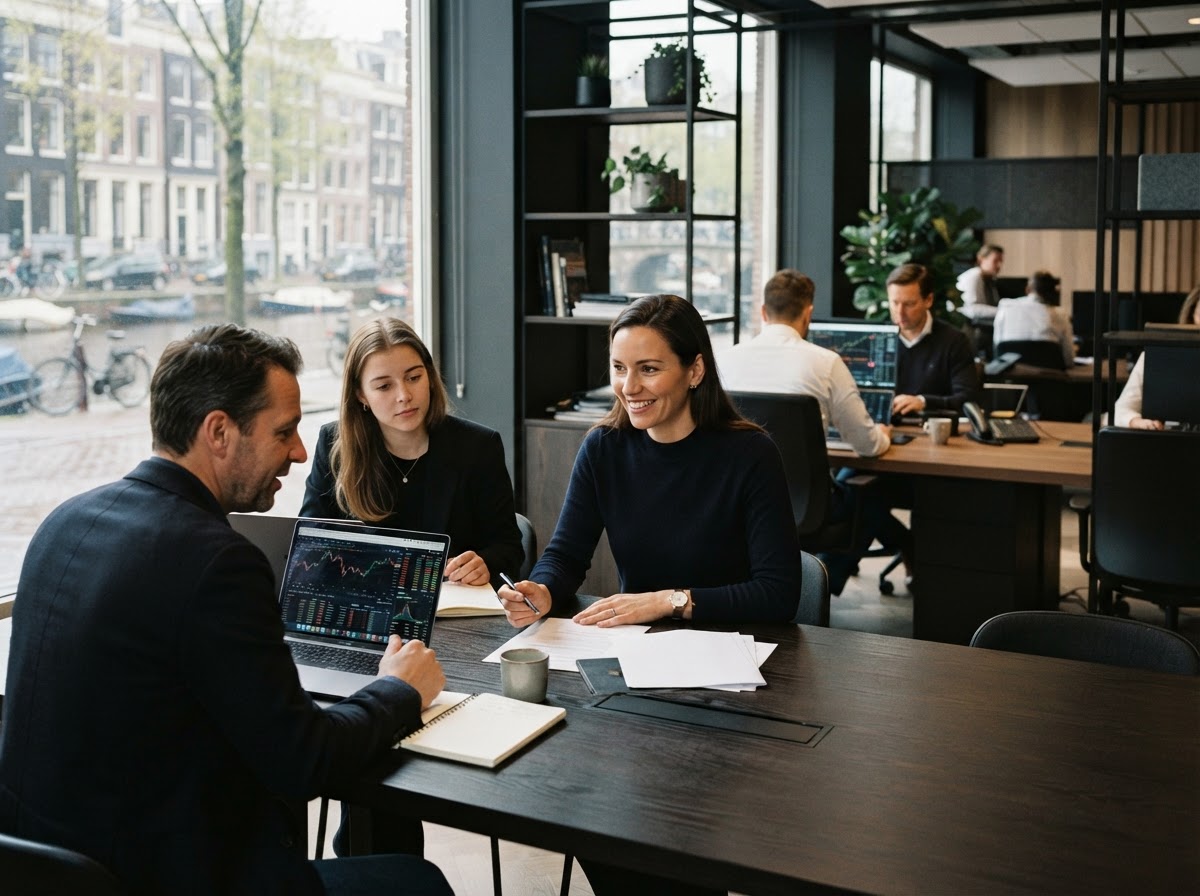 Boldgarner Trading team dat modelvalidatie en data-analyse uitvoert